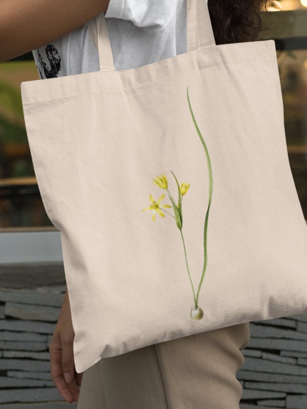 Gaillardia Vintage Floral Print Graphic Canvas Tote Bag